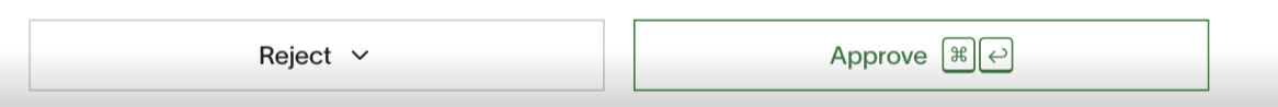 Reject and Approve buttons on the dismiss requirements page for user management.